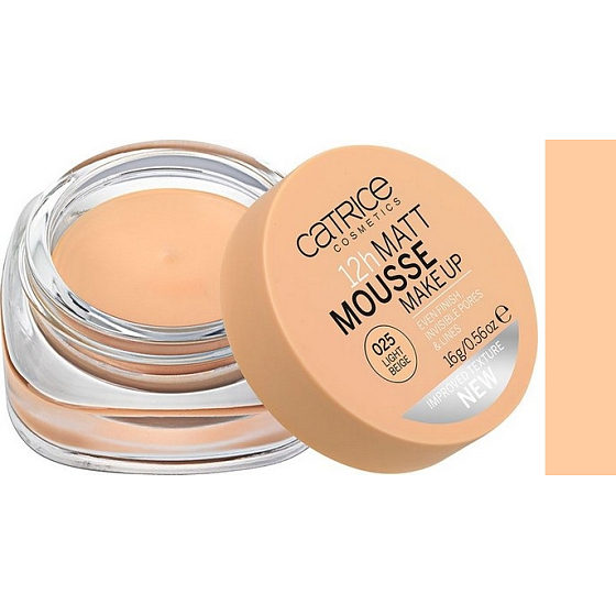 Catrice Matt Mousse 12h Make Up Mattschaum Make-up 025 Hellbeige 16 g