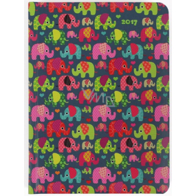 Albi Tagebuch wöchentliche Elefanten B6 12,5 cm × 17 cm × 1,1 cm