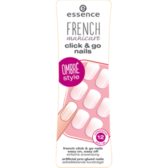 Essence French Manicure Click & Go Klebenägel 03 Mädchen wollen einfach nur Spaß haben 12 Stück