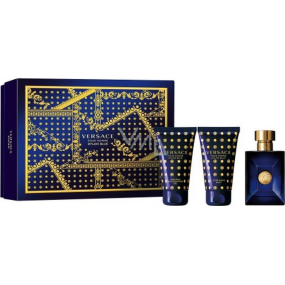 Versace Dylan Blue Eau de Toilette für Männer 50 ml + Duschgel 50 ml + Aftershave 50 ml, Geschenkset