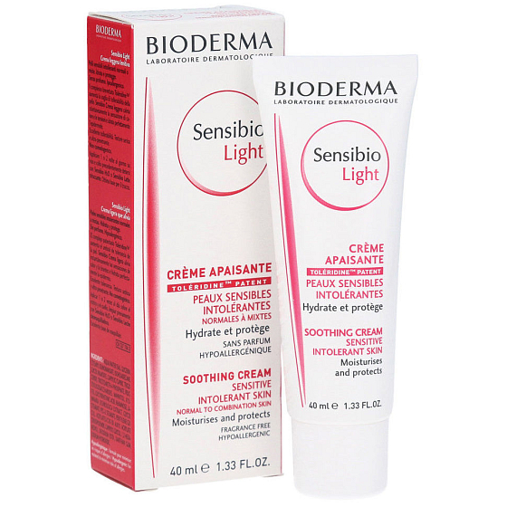 Bioderma Sensibio Leichte Tagescreme für normale, empfindliche Haut und Mischhaut 40 ml