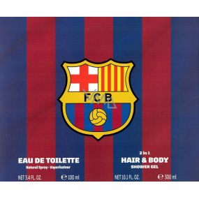 FC Barcelona Eau de Toilette für Männer 100 ml + Duschgel 300 ml, Geschenkset