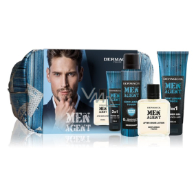 Dermacol Men Agent Gentleman Touch Duschgel für Männer 250 ml + Deodorant Spray 150 ml + Aftershave 100 ml + Etui, Kosmetikset