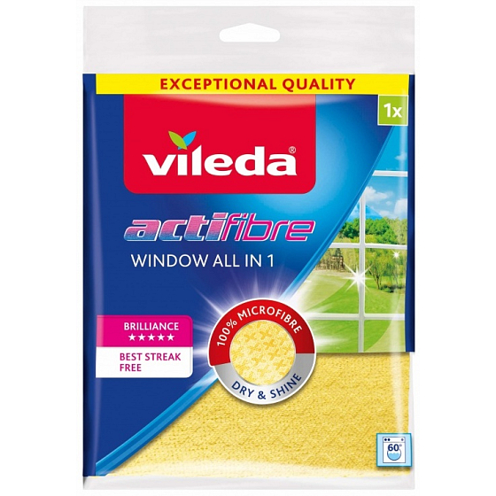 Vileda Actifibre Window Alles in 1 Fenstertuch 32 x 36 cm