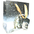 Degen Geschenk Papiertüte 17 x 17 x 9 cm Weihnachten Schwarze Flasche, Sterne CD LUX klein