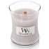 WoodWick Wild Violet - Wildviolett-Duftkerze mit Holzdocht und Deckelglas klein 85 g