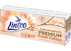 Linteo 4-lagige Papiertaschentücher, 10 × 10 Stk