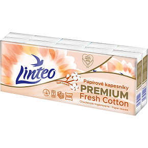 Linteo 4-lagige Papiertaschentücher, 10 × 10 Stk