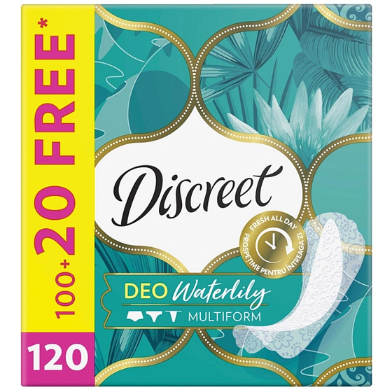 Diskrete Deo Waterlily Slipeinlagen für den täglichen Gebrauch 120 Stück