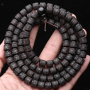 180 Mala-Halskette Ebenholz natürliche tibetisch-buddhistische Gebetsmühle, sechs Zeichen Mantra-Perlen, 8 mm x 8 mm