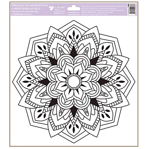Klebefolie für Glasmalfarben Mandala Blume 30 x 33,5 cm