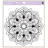 Klebefolie für Glasmalfarben Mandala Blume 30 x 33,5 cm