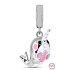 Charms Sterling Silber 925 Nerval Einhorn, Tierarmband-Anhänger