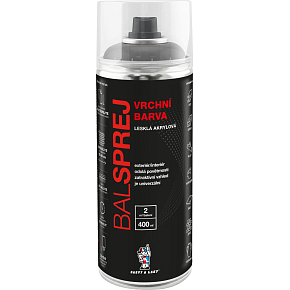 BALSPREJ obere universelle Acrylfarbe in Spraydosen, RAL 9006 helles Aluminium, 400 ml