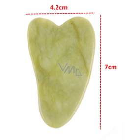 Nefrit Gua Sha redukuje vrásky, otoky, zlepšuje pružnost pokožky 4,2 x 7 cm, kámen klidu Nefrit Gua Sha redukuje vrásky, otoky, zlepšuje pružnost pokožky 4,2 x 7 cm, kámen klidu