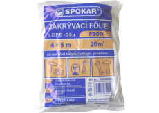Spokar Zakrývací folie na malování, 30 µ, 20 m², 4 x 5 m