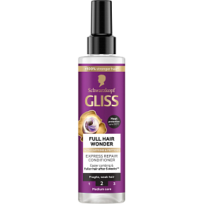 Schwarzkopf Gliss Full Hair Wonder ohne Ausspülen Conditioner mit Koffein für brüchiges, schwaches Haar 200ml