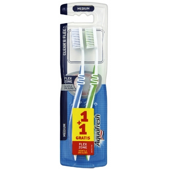 Aquafresh Clean & Flex mittleres Zahnbürsten-Duopack