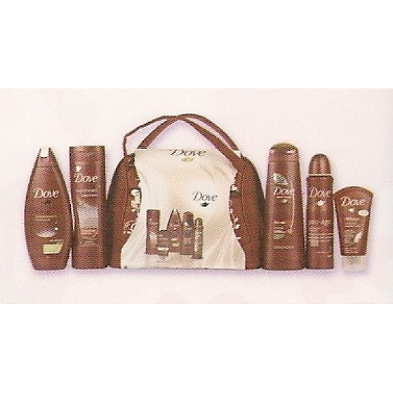 Dove Pro Age Körperlotion + Duschgel + Deodorant Spray + Handcreme + Tasche, Kosmetikset