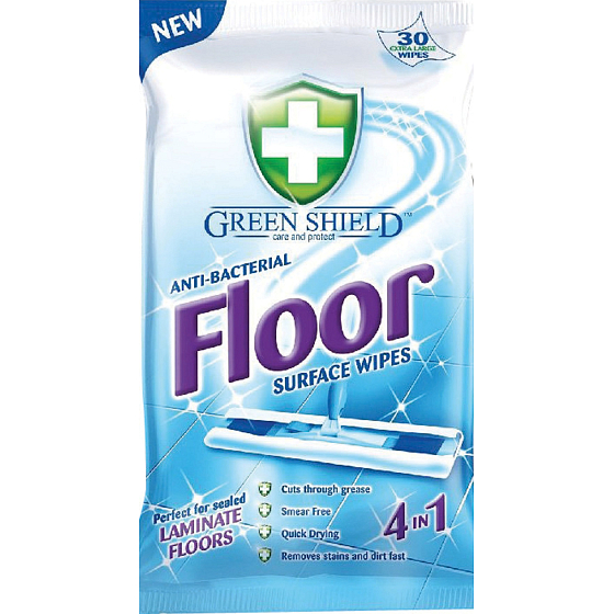 Green Shield 4in1 Floors antibakterielle Nassreinigungstücher 30 Stück