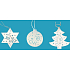 Weihnachtsbaum oder Sternchen oder Spiegelkolben zum Aufhängen von 8 cm 1 Stück