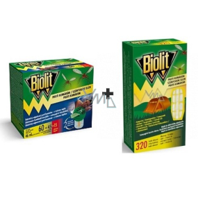 Biolit mit flüssigem Mückenschutz 60 Nächte Elektroabwehr + Biolit Mückenschutz Elektroverdampfer Nachfüllung 1 Stück + Batterie 2 Stück