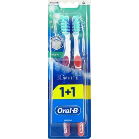Oral-B 3D Weiß Frische mittlere Zahnbürste 1 + 1 Stück
