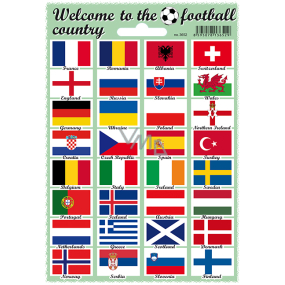 Arch Willkommen in der Fußball-Länder-Aufkleber und Tattoos Flagge Fahnen 12 x 17 cm 1 Stück