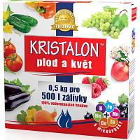 Agro Kristalon Frucht und Blüte, Dünger für Balkon- und Zierpflanzen und Holzgewächse, 500 g
