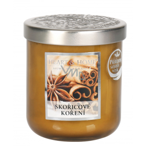 Heart & Home Zimtgewürz Sojaduftkerzenmedium brennt bis zu 30 Stunden 110 g