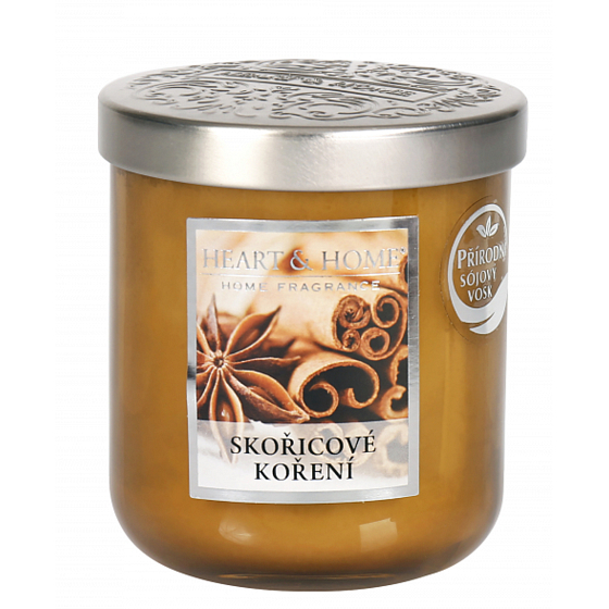 Heart & Home Zimtgewürz Sojaduftkerzenmedium brennt bis zu 30 Stunden 110 g