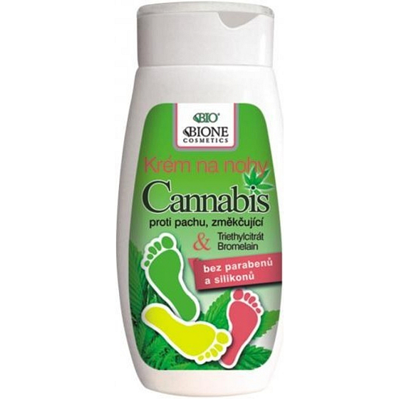 Bione Cosmetics Cannabis-Fußcreme gegen Geruch, erweichend 250 ml