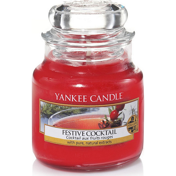 Yankee Candle Festive Cocktail - Klassische Cocktail Duftkerze Kleines Glas 104 g