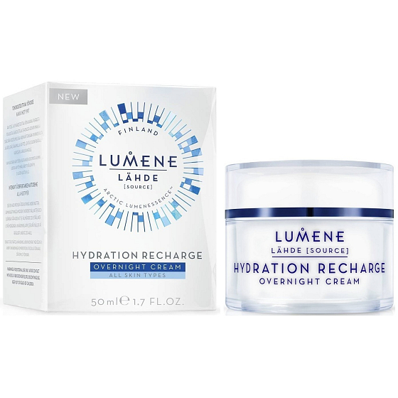 Lumene Source Hydration Recharge feuchtigkeitsspendende Nachtcreme für alle Hauttypen 50 ml