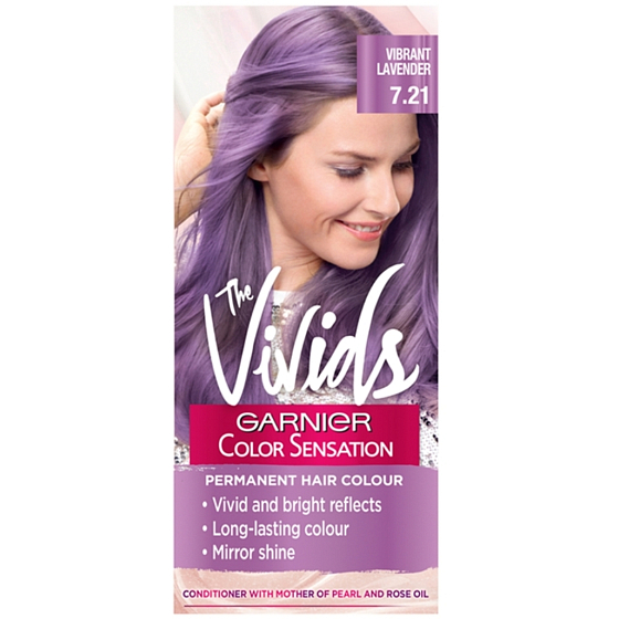 Garnier Color Sensation The Vivids intensive permanente Haarfärbecreme 7.21 Pastellviolett