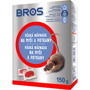 Bros weiche Köder gegen Mäuse, Ratten und Wanderratten, 150 g Bros weiche Köder gegen Mäuse, Ratten und Wanderratten, 150 g
