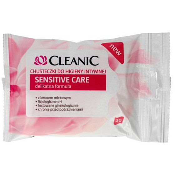 Cleanic Sensitive Pflegetücher für die Intimhygiene mit Milchsäure 20 Stk