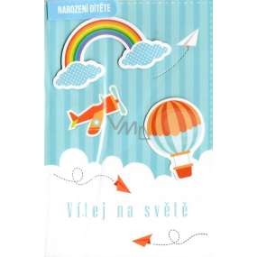 Nekupto Geburtstagskarte Willkommen in der Welt 115 x 170 mm 3456 J. Nekupto Geburtstagskarte Willkommen in der Welt 115 x 170 mm 3456 J.