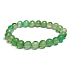 Achat grünes Armband elastischer Naturstein, Kugel 8 mm / 16-17 cm, symbolisiert das Element der Erde