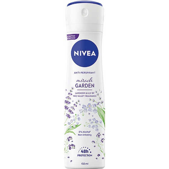 Nivea Miracle Garden Levander & Maiglöckchen 48h Antitranspirant Deodorant Spray für Frauen 150 ml