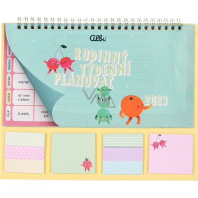 Albi Kalender 2023 Planung Schreibtisch wöchentlich Familie 25,5 x 21 x 1 cm