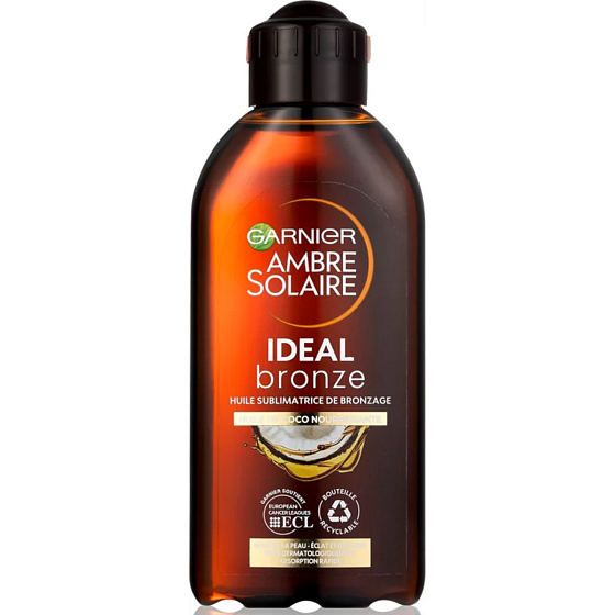 Garnier Ambre Solaire Ideal Bronze SPF2 pflegendes und bräunendes Öl mit Kokosnuss 200 ml