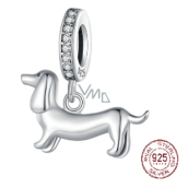 Charm Sterlingsilber 925 Hund - Dackel, Anhänger für Armband Tier