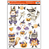 Fensterfolie Halloween Hexen und Vampir mit Glitter 29 x 41 cm