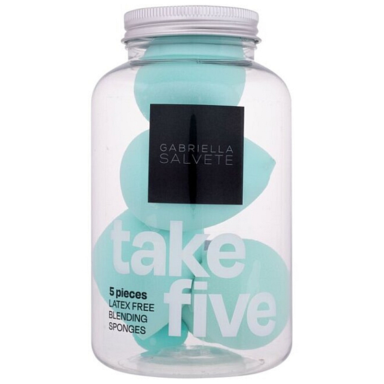 Gabriella Salvete Take Five weicher Schwamm für bequemes Auftragen von Make-up türkis 5 Stück