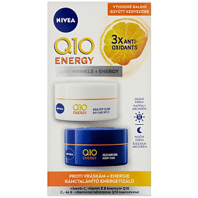 Nivea Q10 Energy energisierende Tagescreme gegen Falten 50 ml + energisierende Nachtcreme gegen Falten 50 ml, kosmetische Set