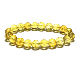 Citrin Armband elastisch Naturstein, Kugel 10 mm / 19 cm, Stein des Überflusses, des Erfolgs