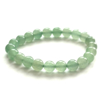 Elastisches Armband aus grünem Aventurin, Naturstein, Kugel 8 mm / 16 - 17 cm, Glücksstein