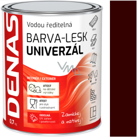 Denas Univerzál barva lesklá 0240 Tmavě hnědá 0,7 kg Denas Univerzál barva lesklá 0240 Tmavě hnědá 0,7 kg