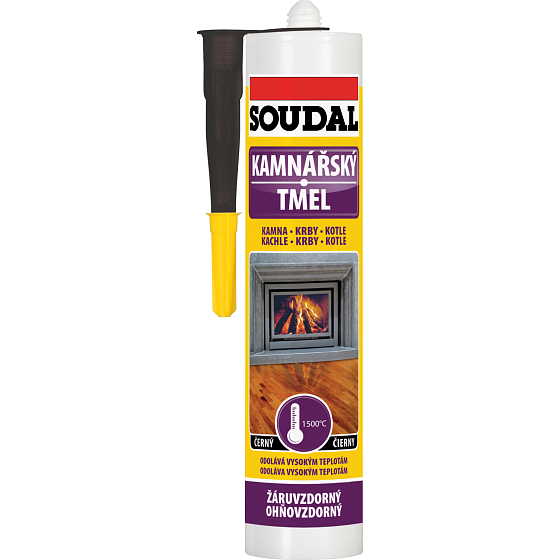 Soudal Kaminbaudichtmasse bis 1500 °C, schwarz, 280 ml